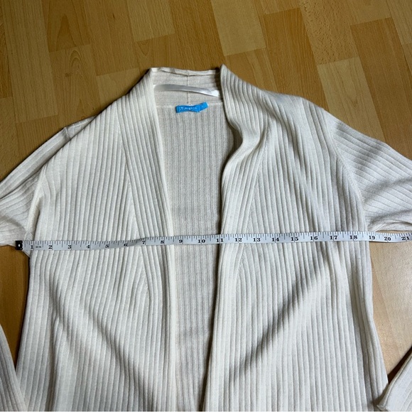 J. McLaughlin Cream Ella Open Front Cardigan 100% Cashmere - Picture 7 of 8